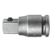Adapter for machine-operated screwdrivers, output 1/2&nbsp;inch square, output 3/4&nbsp;inch square