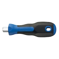 Bit holder screwdriver short, with magnetic holder