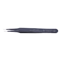 BERNSTEIN ESD tweezers, offset tips, 1.6 mm wide 120 mm