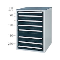Drawer cabinet system 700 S with 7 SOFT-CLOSE drawers