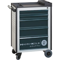 Tool trolley with individual drawer pull-out locking
