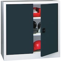 Wing door cabinet with solid sheet metal doors, width 1000&nbsp;mm