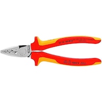 KNIPEX crimping tool for wire end ferrules 180 mm with two-component handle