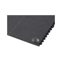 Workplace mat made of natural rubber, ESD design flat structure, height 19 mm