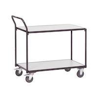 Table trolley with wooden load areas