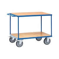 Assembly trolley with wooden load areas