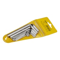 AMF L-shaped hex key set, 14 pieces, 0.05-9/16 inch in bag