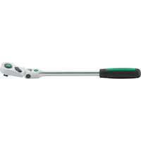 Reversible ratchet with reversing lever and jointed head, 300&nbsp;mm