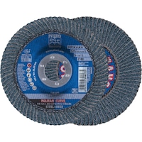 Abrasive flap disc POLIFAN® SGP CURVE STEELOX