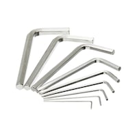 AMF L-shaped hex key set, 9 pieces, 0.05-1/4 inch in bag
