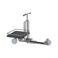 Scooter mit Plattform Tragfähigkeit 200 kg in Grau