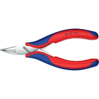 KNIPEX electronics gripping pliers, 115 mm, flat round jaws angled at 45 degrees