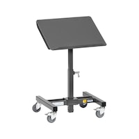 Height-adjustable material stands - in increments and tilting