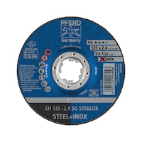 PFERD SG STEELOX X-Lock cutting disc, 125 x 2.4 mm, with depressed centre