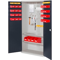 Tool cabinet with shelves