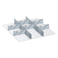 Slotted dividers and dividing panels