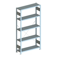Shelf boltless rack, single-row