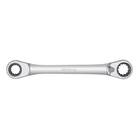 Double ring ratchet spanner 4 in 1