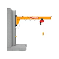 Column-mounted slewing jib crane ASSISTENT AS — complete set with chain hoist