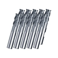 Solid carbide HPC end mill STAINLESS STEEL in set of 10
