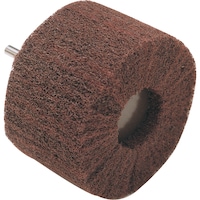 Abrasive fleece matting body, synthetic corundum