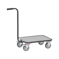 Steel hand trolley with wooden plate