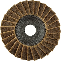 ATORN polishing flap disc fleece 125x22.23 mm angled, coarse, yellow