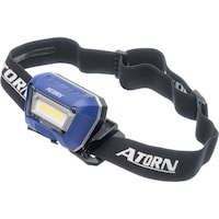 Atorn LED head lamp, battery operated, sensor switch, with USB charging cable