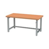 Workbench with manual height adjustment