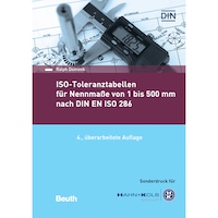 ISO tolerance table book 1-500 mm conforming to DIN ISO 286