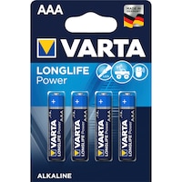 VARTA Batterien LONGLIFE POWER Micro Blister 4 Stück 1,5 V Alkali-Mangan Typ AAA