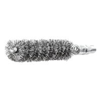 Pipe brushes with M 6 male thread, stainless steel wire trim