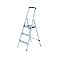 Aluminium standing ladders with steps, with platform