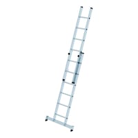 Aluminium extension ladder with rungs, 420 mm wide, nivello(R) stabiliser