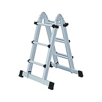 Aluminium telescopic ladder, 4 pcs, stabiliser