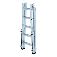 Aluminium standing rung ladder, stair-compatible, nivello® inside shoes