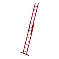 GFRP extension ladder with rungs, stabiliser