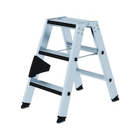 Aluminium step ladder, two-sided access, relax step