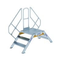 Aluminium bridging steps, stationary, 45° inclination, step width 800 mm