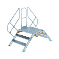 Aluminium bridging steps, stationary, 45° inclination, step width 1,000 mm