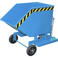 Container wagon, wheeled—with floor level emptying option