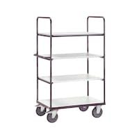 ESD shelf trolley with 5 load areas