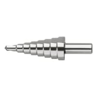 Stepped drill bit HSS, uncoated, straight groove