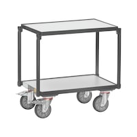 Table trolley ESD with 2 wooden load areas