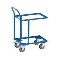 Shelf trolley, tubular push handle, load cap. 250 kg, load area 605x405 mm