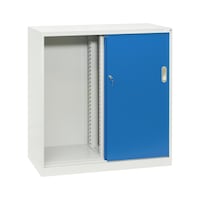 Sliding-door cabinet housing with solid sheet metal doors, height 1030 and 1950 mm