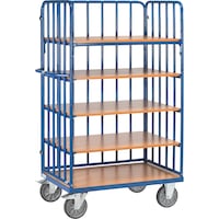 3-sided shelf trolley with 5 load areas, load capacity 600 kg