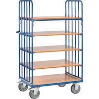 Shelf trolley with 5 load areas, powder-coated