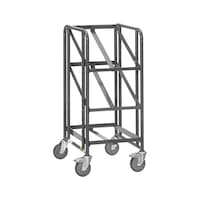 ESD shelf trolley with three open load areas, load capacity 250 kg