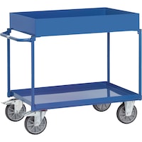 Table trolley with 1 deep sheet steel tray